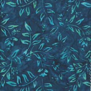 Batik 110 cm Leaves Blue