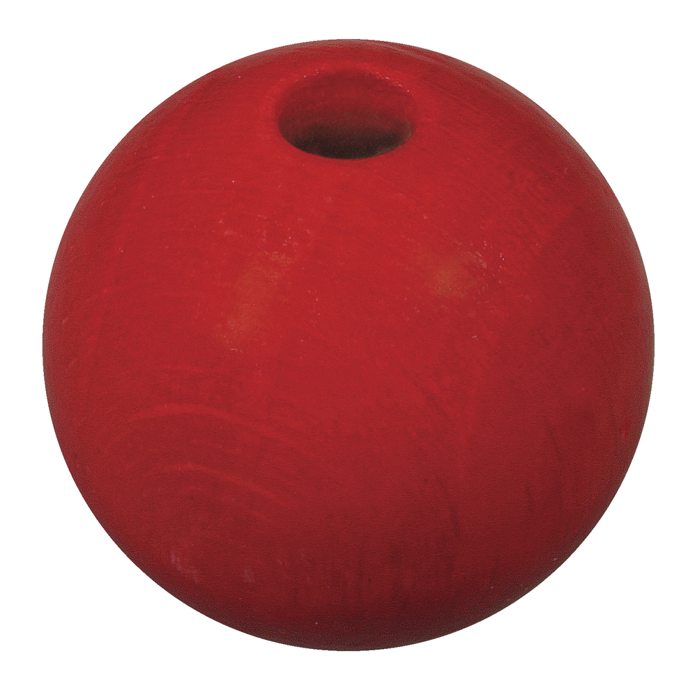 Holzperlen, poliert, 16 mm ø rot, FSC