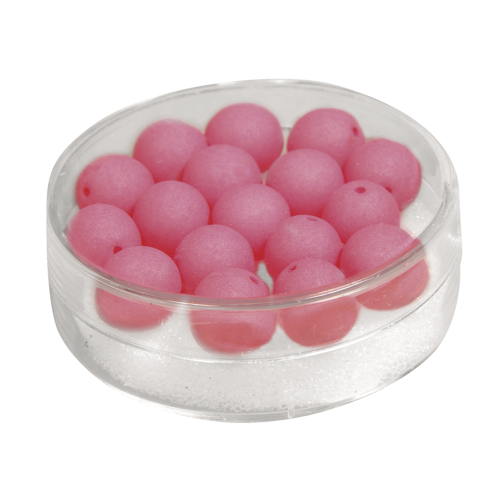 Silk-Bead Glas Perle, 8mm ø pink