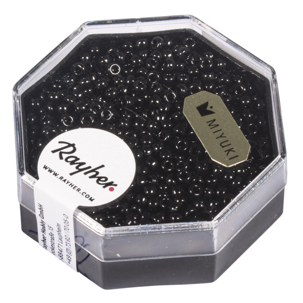 Premium-Rocailles 2,2 mm schwarz