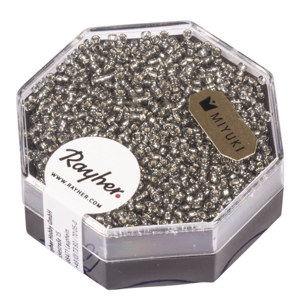 Premium-Rocailles 1,5 mm silbergrau