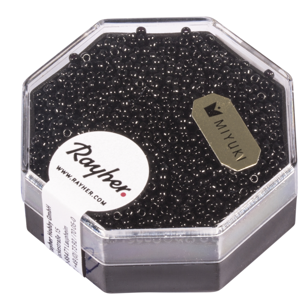 Premium-Rocailles 1,5 mm schwarz