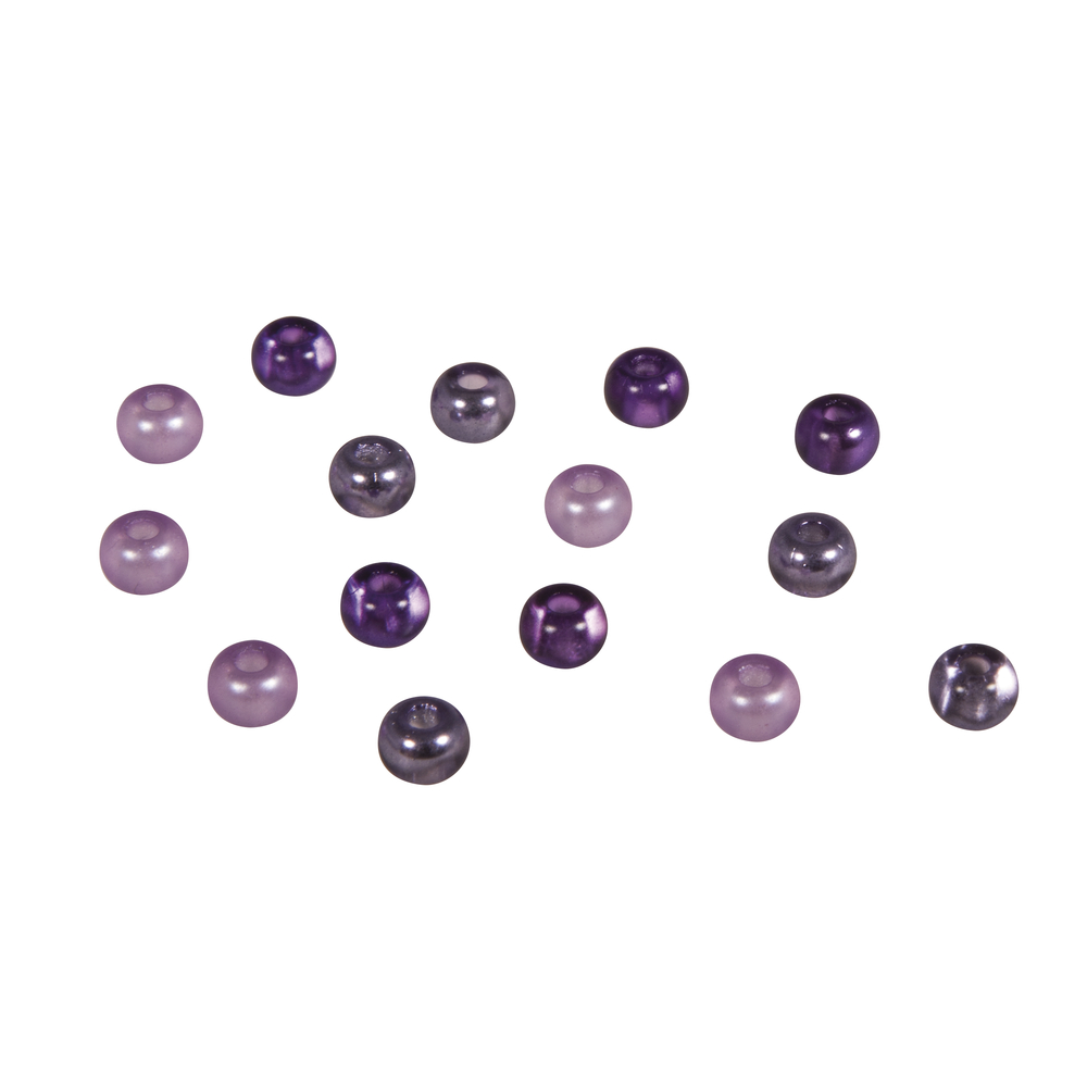 Rocailles-Mix Großloch violett