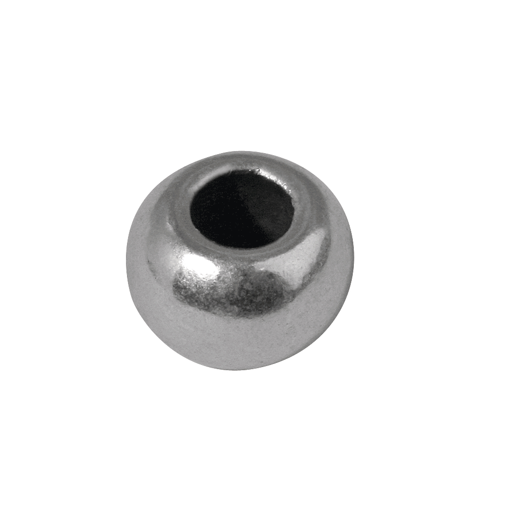 Metall-Perle, 6mm ø silber
