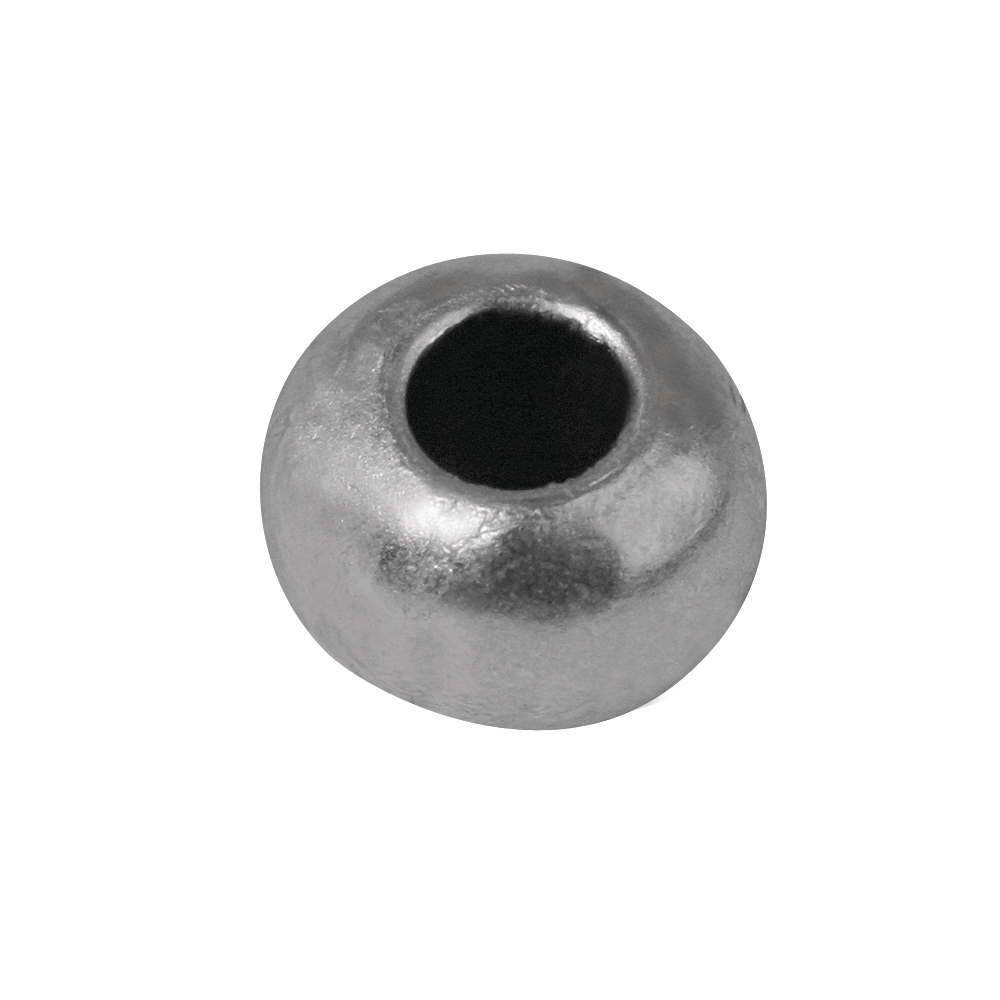 Metall-Perle, 8mm , Groáloch 3mm 