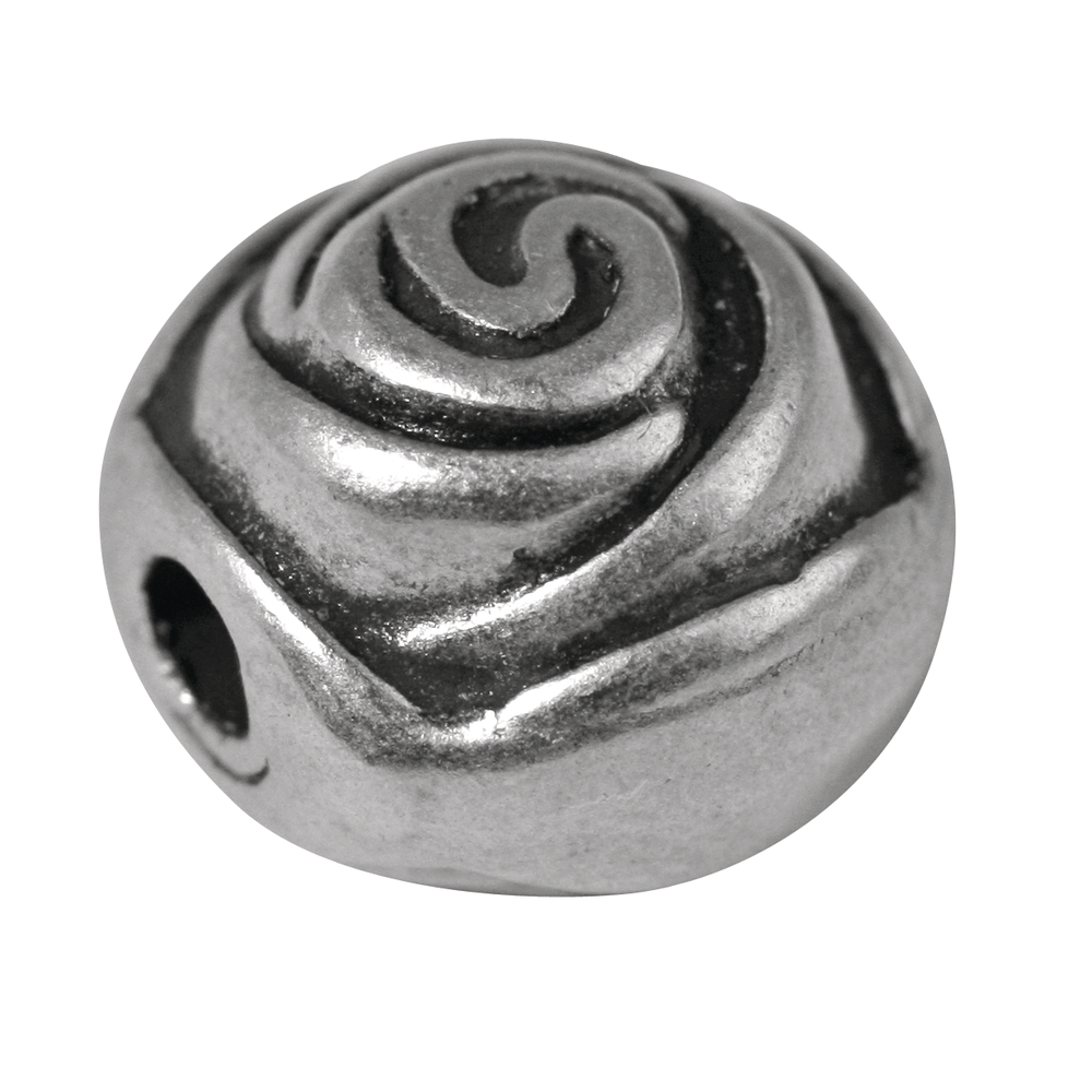 Metall-Perle, 11mm , Loch 2mm 