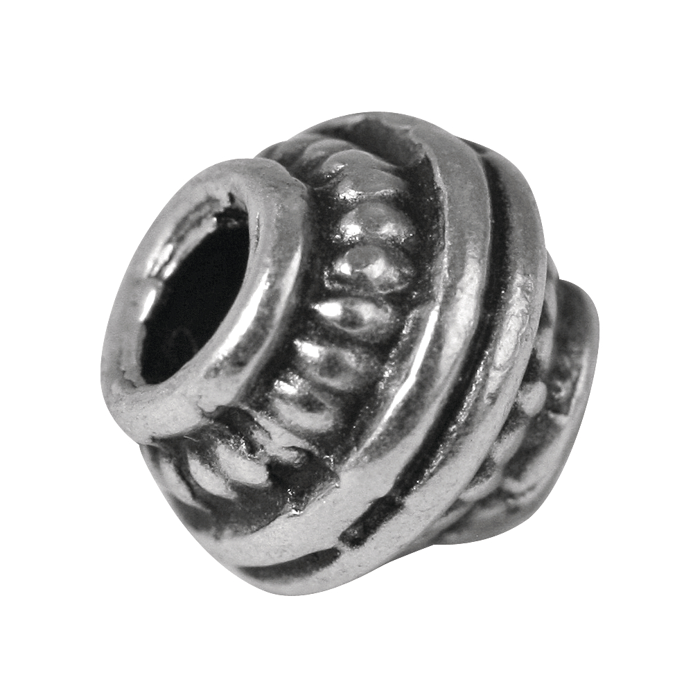 Metall-Perle, 7mm , Loch 2mm 