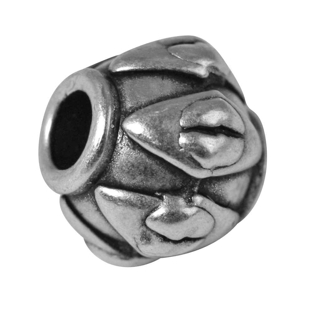 Metall-Perle, 10mm , Groáloch 3mm 