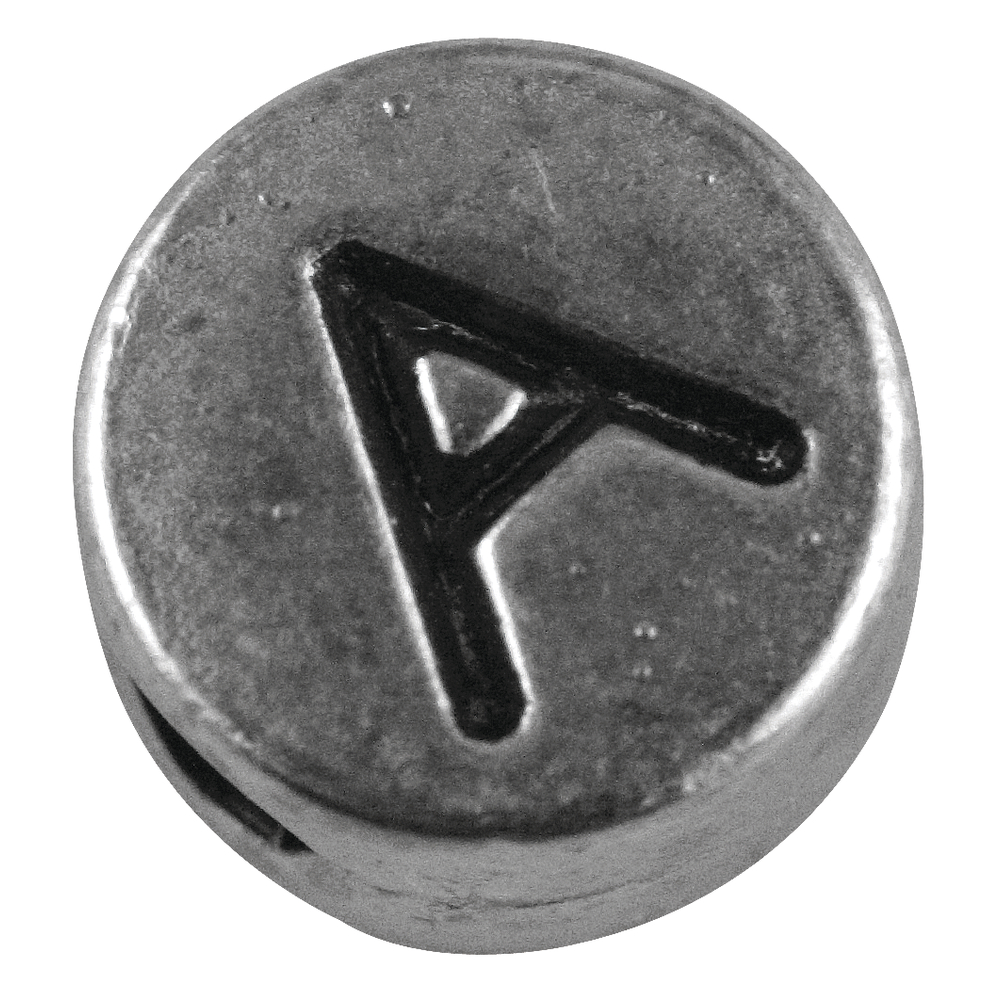 Metall-Perle A , ø 7 mm, Loch 2 mm, silb