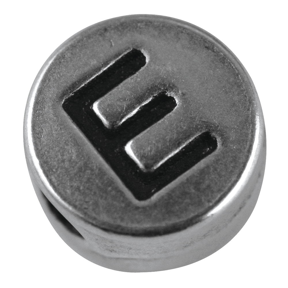 Metall-Perle E , ø 7 mm, Loch 2 mm, silb
