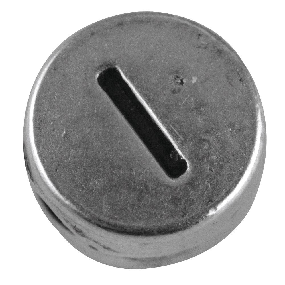 Metall-Perle I , ø 7 mm, Loch 2 mm, silb