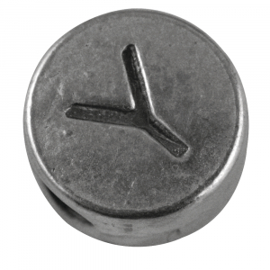 Metall-Perle Z,Y , ø 7 mm, Loch 2 mm, si