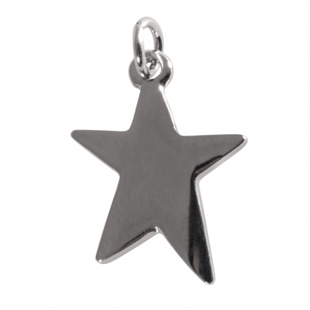 Metall-Anhnger Stern, 20mm, se 2,5mm 