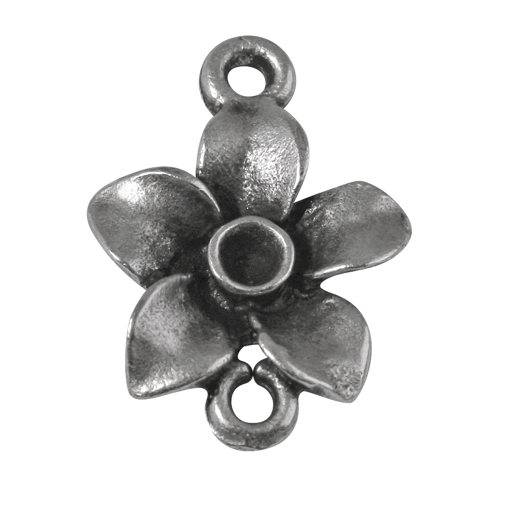 Metall-Anhnger Blume, 17mm, se 1mm 