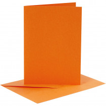 Karten und Umschläge C6 orange