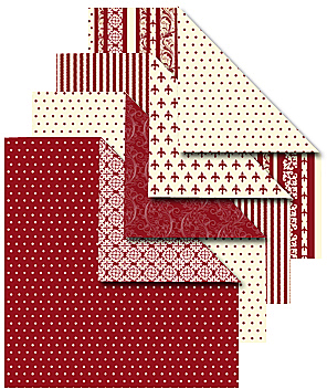 Origamipapier, Sortiment, 10x10 cm