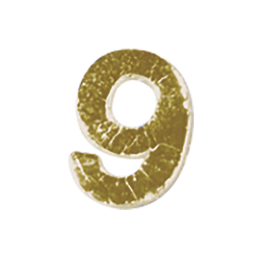 Wachszahlen -9- 9 mm, gold
