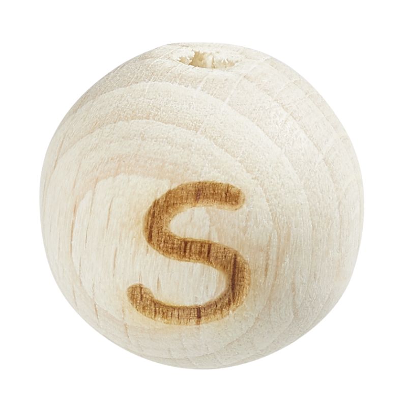 Schnulli-Buchstaben-Kugel 12 mm, S , Buc