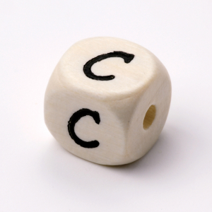 Schnulli-Buchstabenwürfel 10 mm, "C"