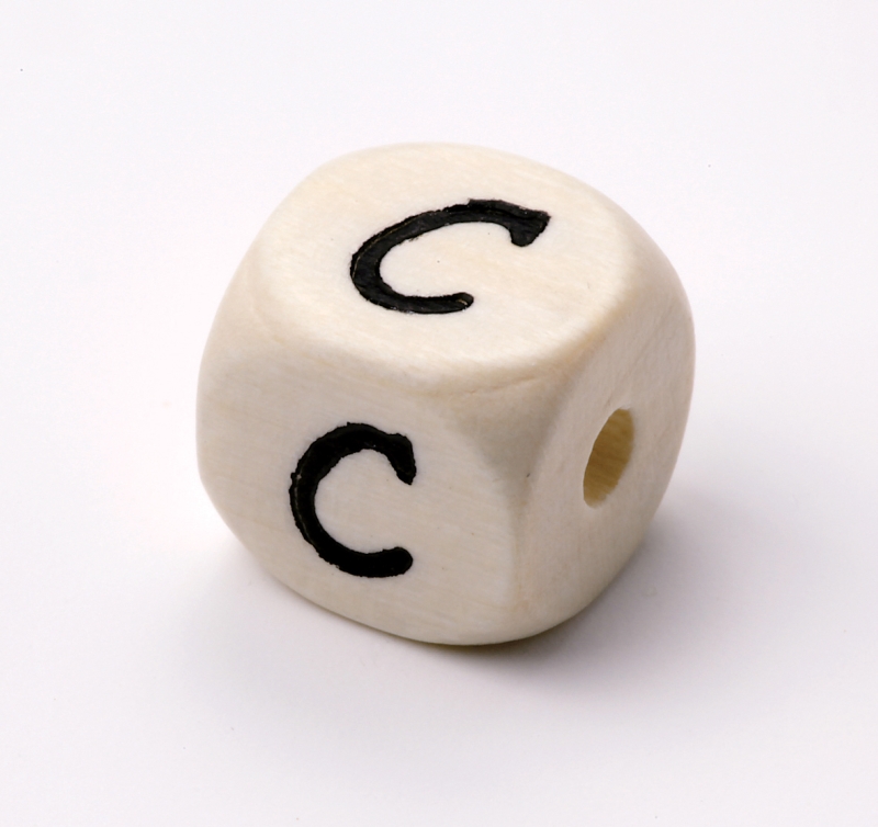 Schnulli-Buchstabenwürfel 10 mm, "C"