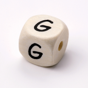 Schnulli-Buchstabenwürfel 10 mm, "G"