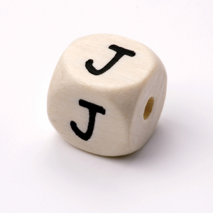 Schnulli-Buchstabenwürfel 10 mm, "J"