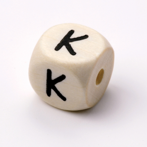 Schnulli-Buchstabenwürfel 10 mm, "K"
