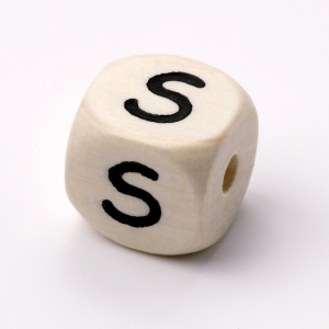 Schnulli-Buchstabenwürfel 10 mm, "S"