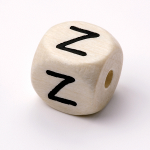 Schnulli-Buchstabenwürfel 10 mm, "Z"