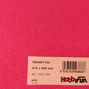 TRENDYfilz ca. 375 x 500 mm, 3 mm, pink