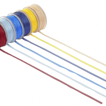 Organza-Band hellblau, 5 mm, Rol. a 50 m