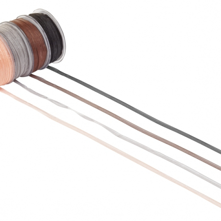 Organza-Band schwarz, 5 mm, Rol. a 50 m