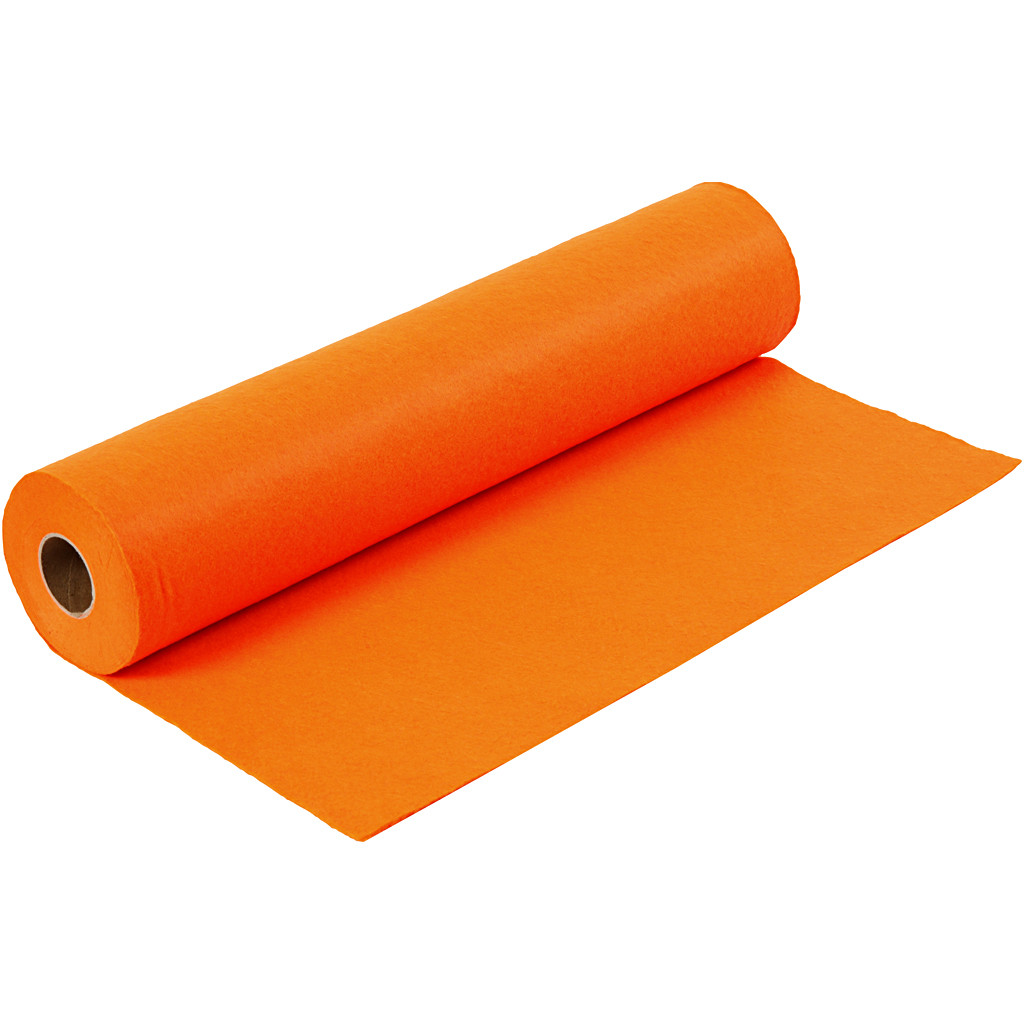 Bastelfilz, orange, B: 45 cm, 1,5 mm