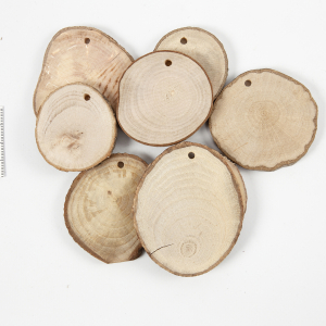 Holzscheibe mit Loch 5-7 cm, 4 mm