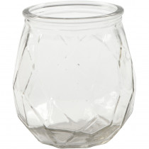 Glas-Kerzenbehälter, H: 10,5 cm, D: 9,5