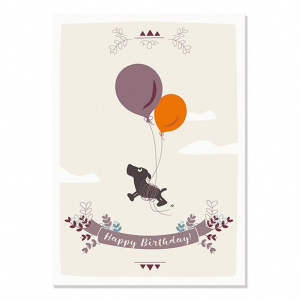 PK N Happy Birthday (Leopold mit Ballons