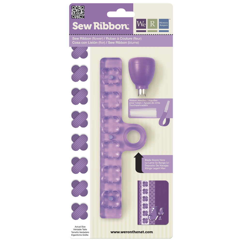 Sew Ribbon Punch & Stencil Set-Flower