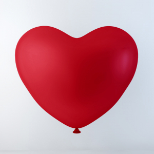 Ballons in Herzform rot, 8 Stk