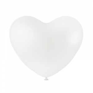 Ballons in Herzform weiß, 8 Stk