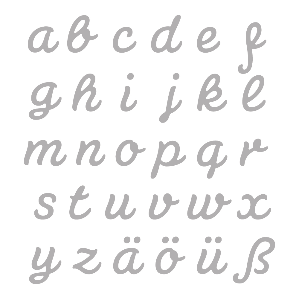 Stanzschabl. Set: Connected Alphabet
