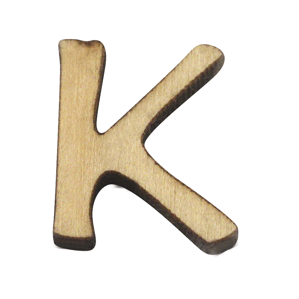 Playshoes Lettera K In Legno – Decorazione Per Cameretta O Nome Bambino (Modello 301001 / 411 K)