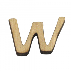 Holz-Buchstabe, 2 cm, W