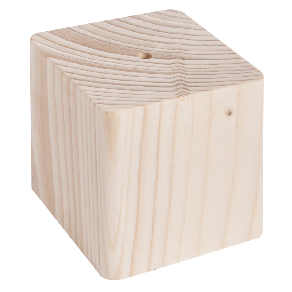 Holz -Sockel mit Loch 6,5x6,5