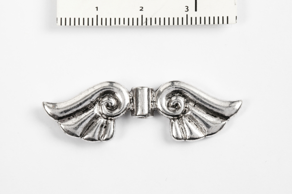 Flügel, B: 45 mm, antiksilber