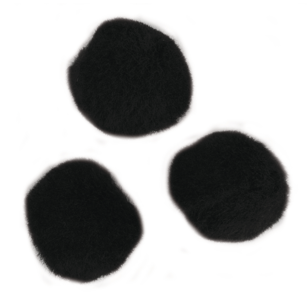 Pompons schwarz 15 mm