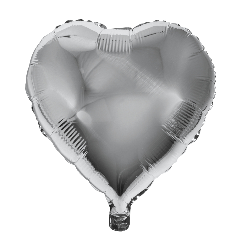 Folienballon Herz silber