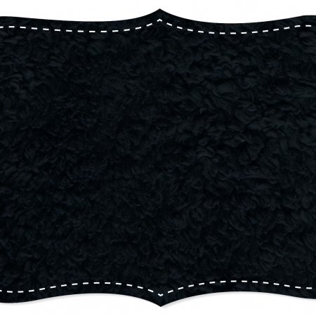 Bio-Plüsch schwarz, B 90-130 cm