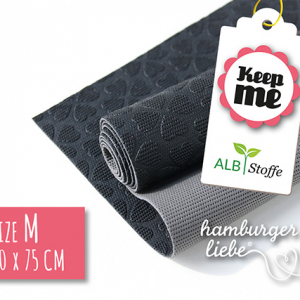 Keep me, M: 40x75 cm, schwarz/grau