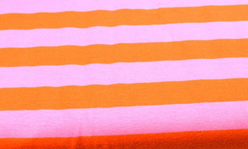 Blockstreifen orange/pink