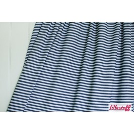 Interlock Melange Stripes, jeansblau/wei